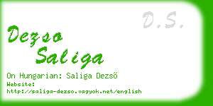 dezso saliga business card